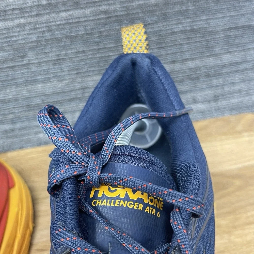 Hoka One One Challenger ATR 6 Shoes Men 11.5 Blue Yellow Trail Running Sneakers
